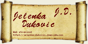 Jelenka Duković vizit kartica